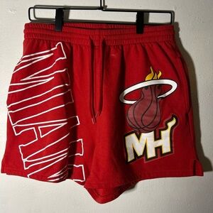 Miami Heat Red Sweat Shorts Size L